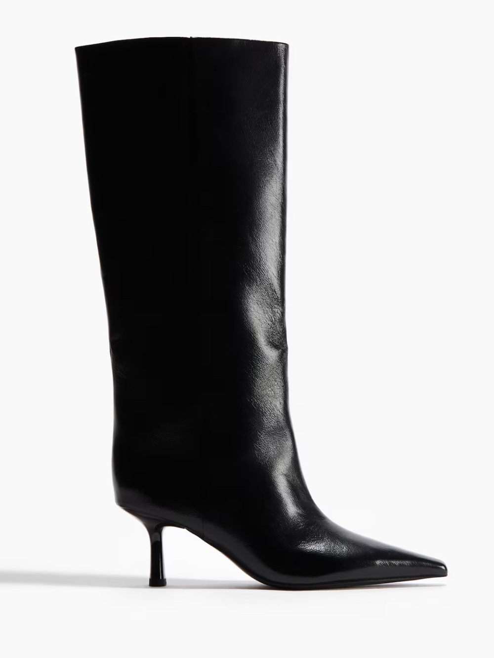 H&M Black Over-The-Knee Pointed-Toe shaft Boots